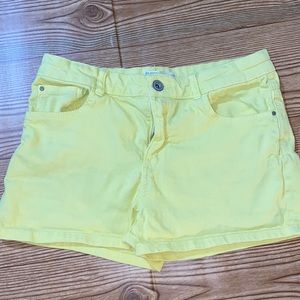 🌻3/$18 Yellow denim shorts size 14girls